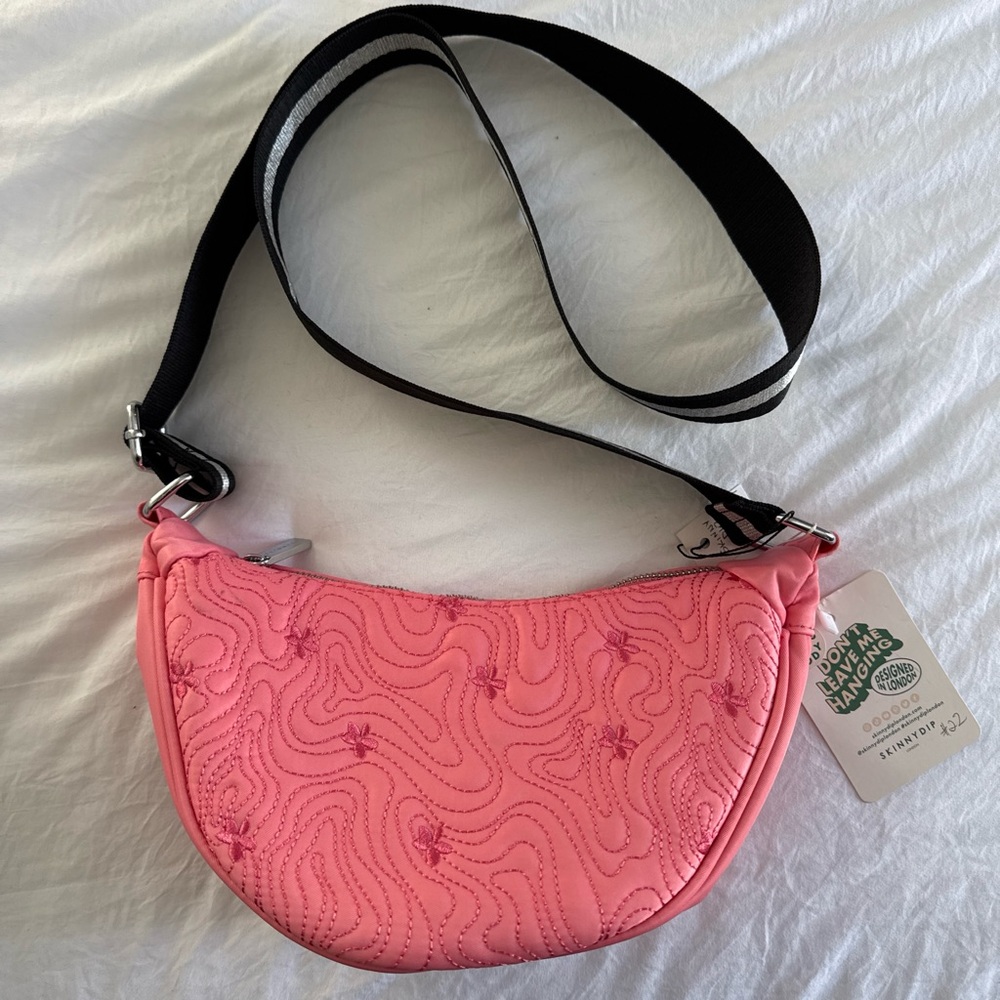 NWT Skinny Dip Pink Quilted Shoulder Bag